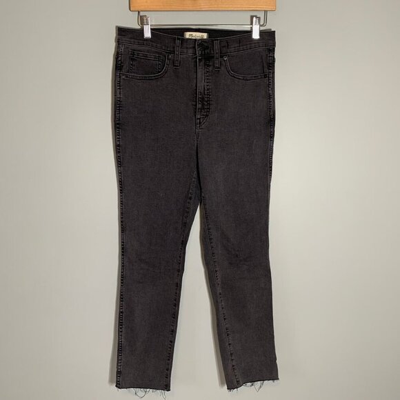 Madewell Stovepipe Banberry raw hem skinny stretch denim jeans pants - Picture 2 of 12